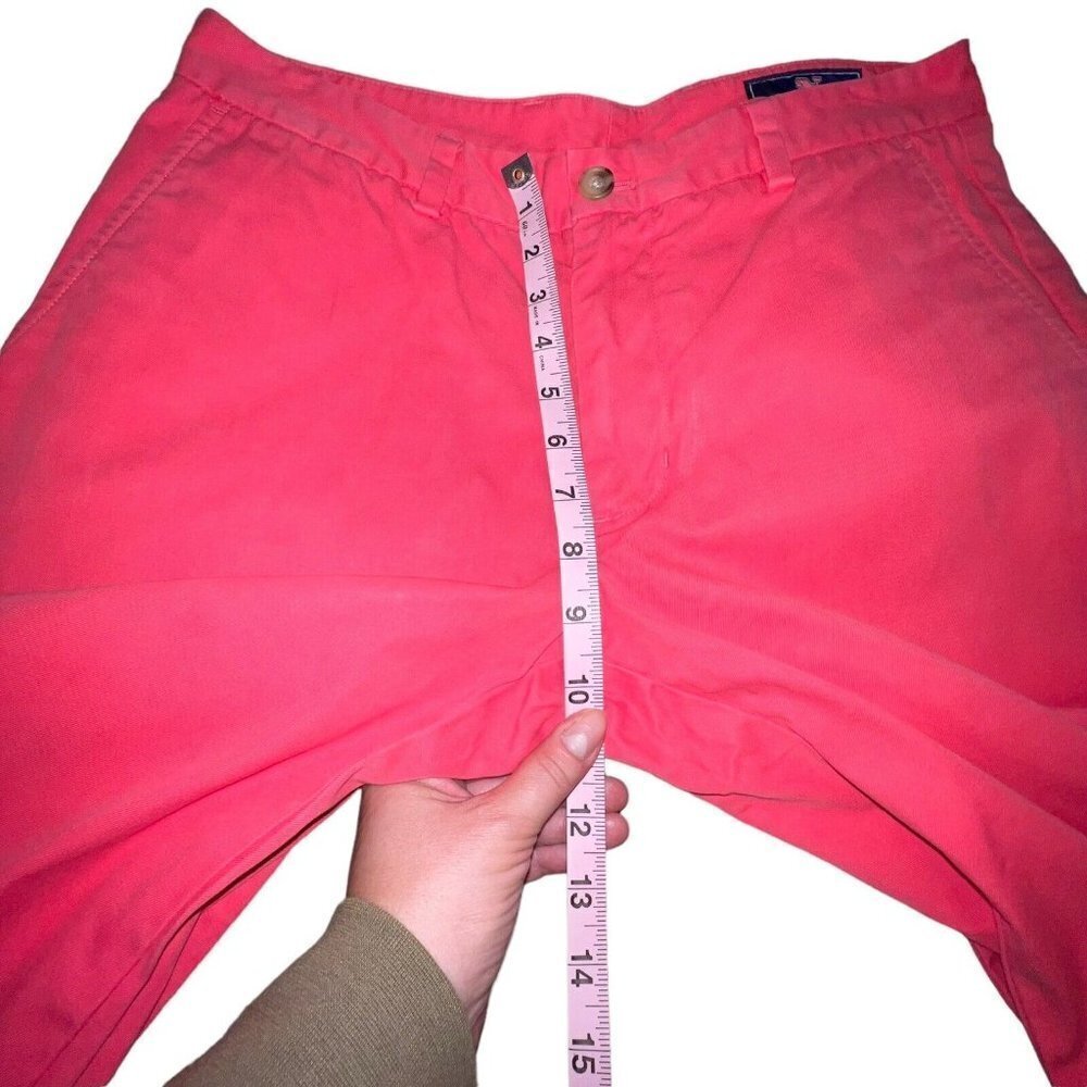 VINEYARD VINES Varsity Red Garment Dyed Slim Fit Breaker Cotton Pants Size 30x32 - Picture 5 of 10